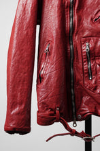 画像をギャラリービューアに読み込む, ISAMU KATAYAMA BACKLASH ITALY SHOULDER GARMENT-DYED D-POCKET DOUBLE RIDERS (RED)