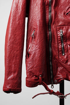 画像をギャラリービューアに読み込む, ISAMU KATAYAMA BACKLASH ITALY SHOULDER GARMENT-DYED D-POCKET DOUBLE RIDERS (RED)