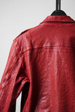 画像をギャラリービューアに読み込む, ISAMU KATAYAMA BACKLASH ITALY SHOULDER GARMENT-DYED D-POCKET DOUBLE RIDERS (RED)