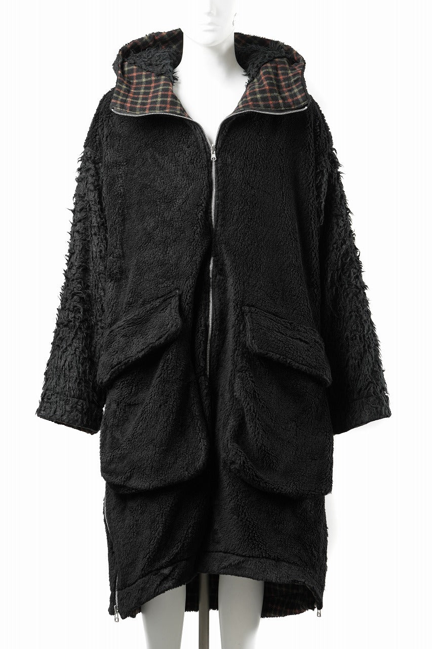 Load image into Gallery viewer, 【SAMPLE SALE】A.F ARTEFACT REVERSIBLE HOODIE COAT (BLACK)
