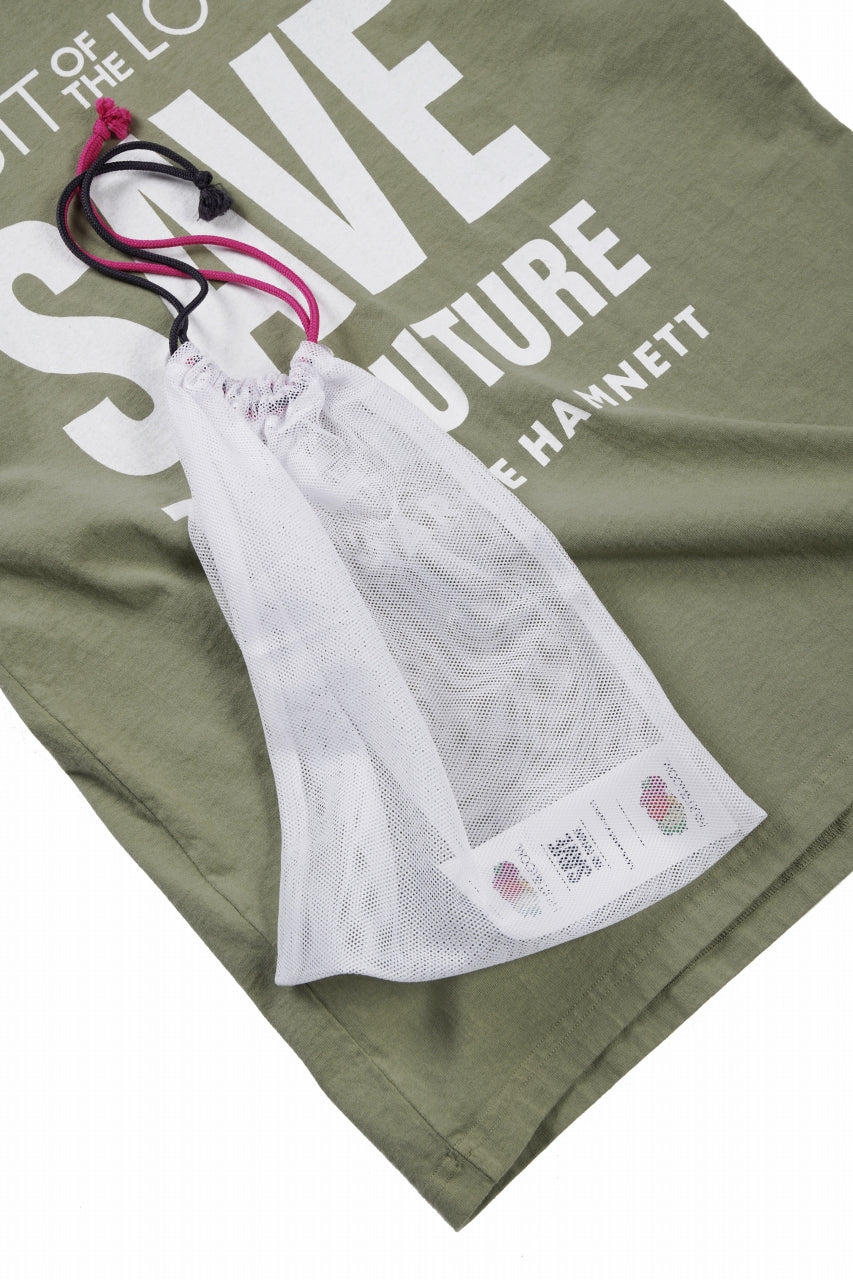 KATHARINE HAMNETT x FRUIT OF THE LOOM COLLABO TEE / OVERDYED BACK PRINT (GREEN)