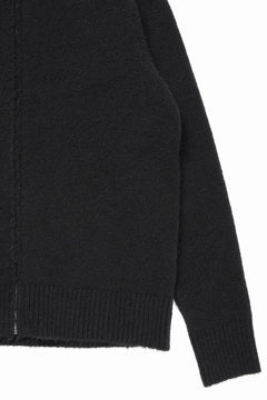 Load image into Gallery viewer, Ten c MAGLIERIA MAGLIA APERTA / BRUSHED STRETCH WOOL (NERO)