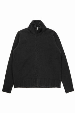 Load image into Gallery viewer, Ten c MAGLIERIA MAGLIA APERTA / BRUSHED STRETCH WOOL (NERO)