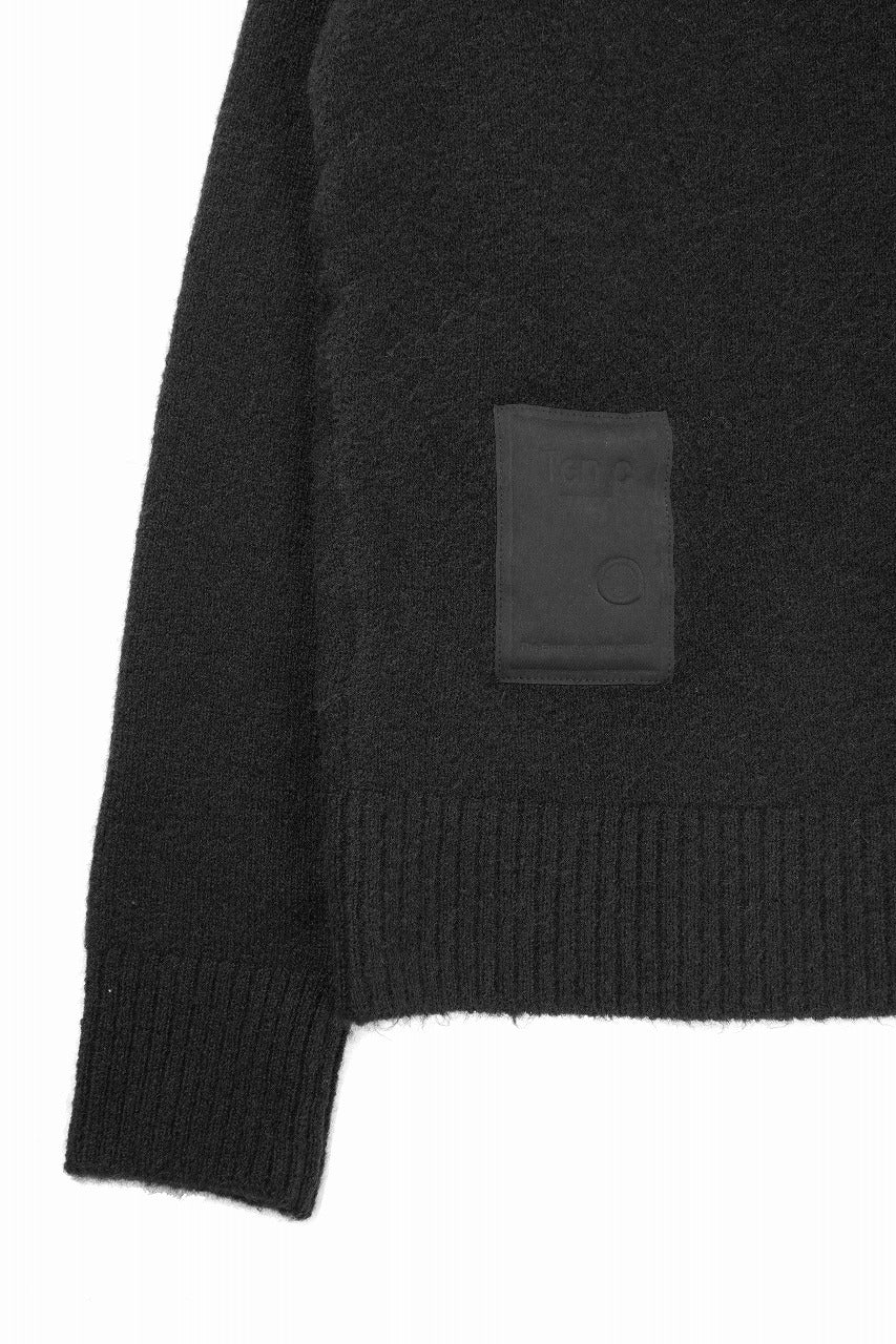 Load image into Gallery viewer, Ten c MAGLIERIA MAGLIA APERTA / BRUSHED STRETCH WOOL (NERO)