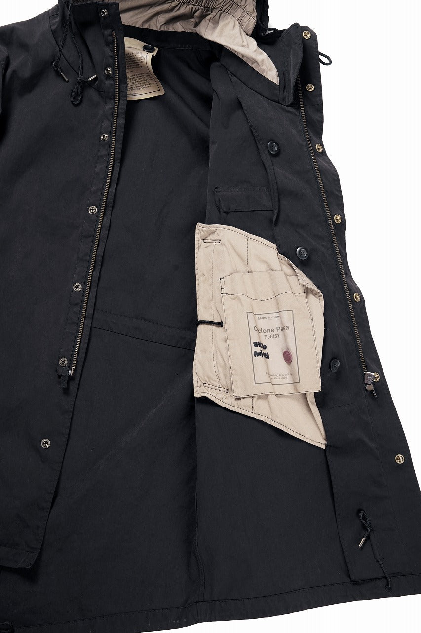 Load image into Gallery viewer, Ten c CYCLONE PARKA / GARMENT DYED OJJ (NERO)