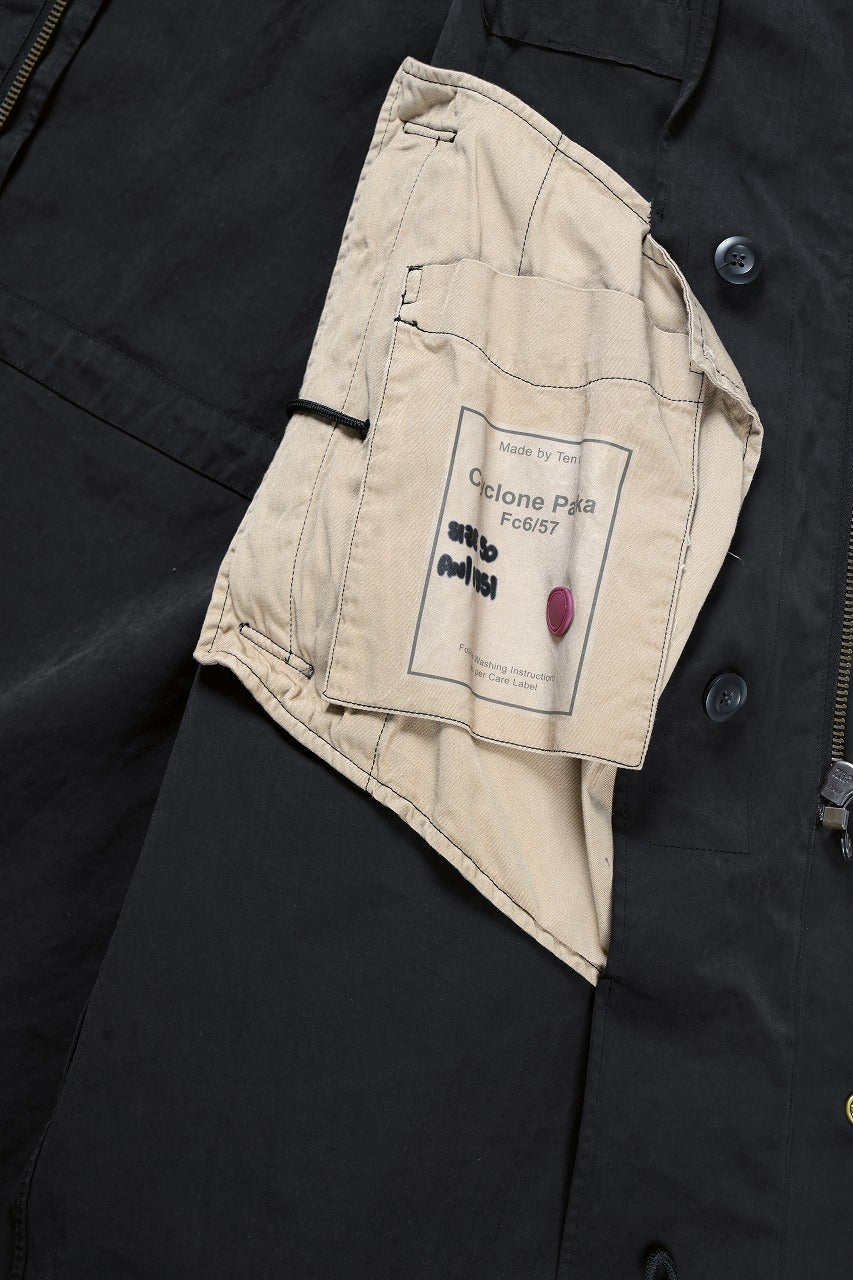 Load image into Gallery viewer, Ten c CYCLONE PARKA / GARMENT DYED OJJ (NERO)