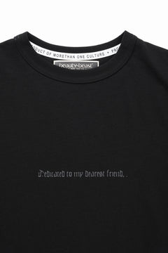 画像をギャラリービューアに読み込む, beauty : beast ESSENTIAL GRAPHIC LINE TEE (CROSS / BLACK)