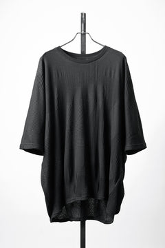 画像をギャラリービューアに読み込む, A.F ARTEFACT DEFORMED STRIPE PATTERN DOLMAN TEE (BLACK)