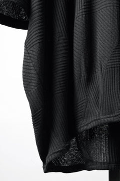 画像をギャラリービューアに読み込む, A.F ARTEFACT DEFORMED STRIPE PATTERN DOLMAN TEE (BLACK)