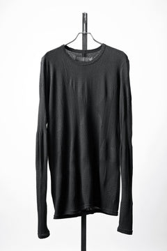 画像をギャラリービューアに読み込む, A.F ARTEFACT DEFORMED STRIPE PATTERN LONG SLEEVE TOPS (BLACK)