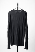 画像をギャラリービューアに読み込む, A.F ARTEFACT DEFORMED STRIPE PATTERN LONG SLEEVE TOPS (BLACK)