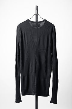 画像をギャラリービューアに読み込む, A.F ARTEFACT DEFORMED STRIPE PATTERN LONG SLEEVE TOPS (BLACK)