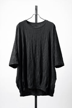 画像をギャラリービューアに読み込む, A.F ARTEFACT GRADIENT PLAID PATTERN DOLMAN TEE (BLACK)
