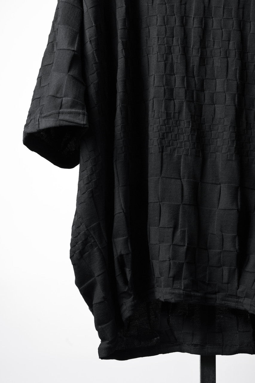 画像をギャラリービューアに読み込む, A.F ARTEFACT GRADIENT PLAID PATTERN DOLMAN TEE (BLACK)