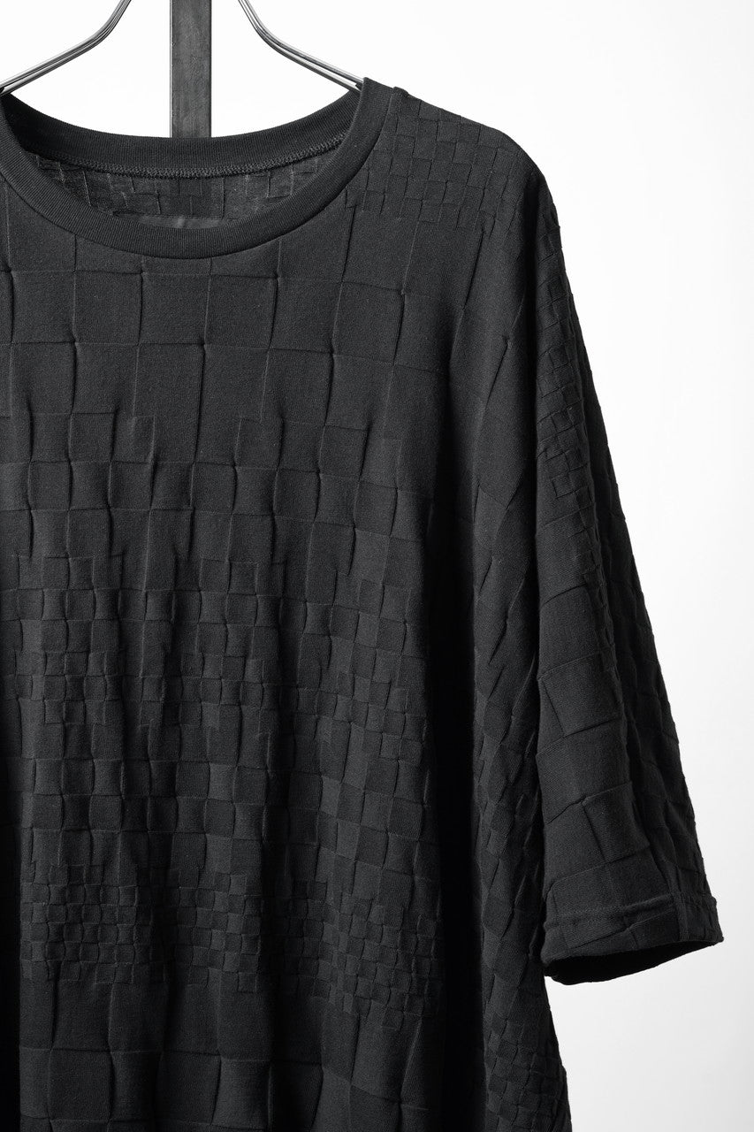 画像をギャラリービューアに読み込む, A.F ARTEFACT GRADIENT PLAID PATTERN DOLMAN TEE (BLACK)