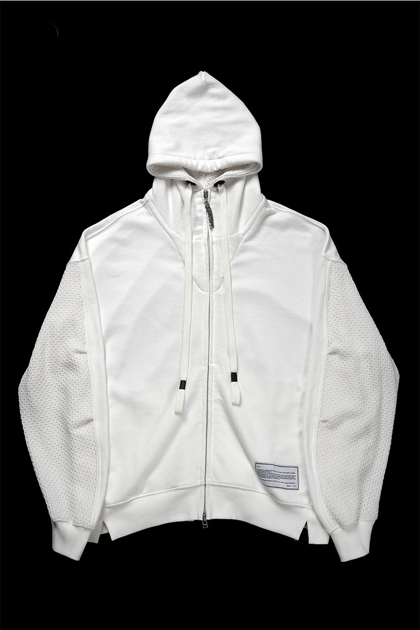 beauty : beast FRONT ZIP HOODIE (OFF WHITE)