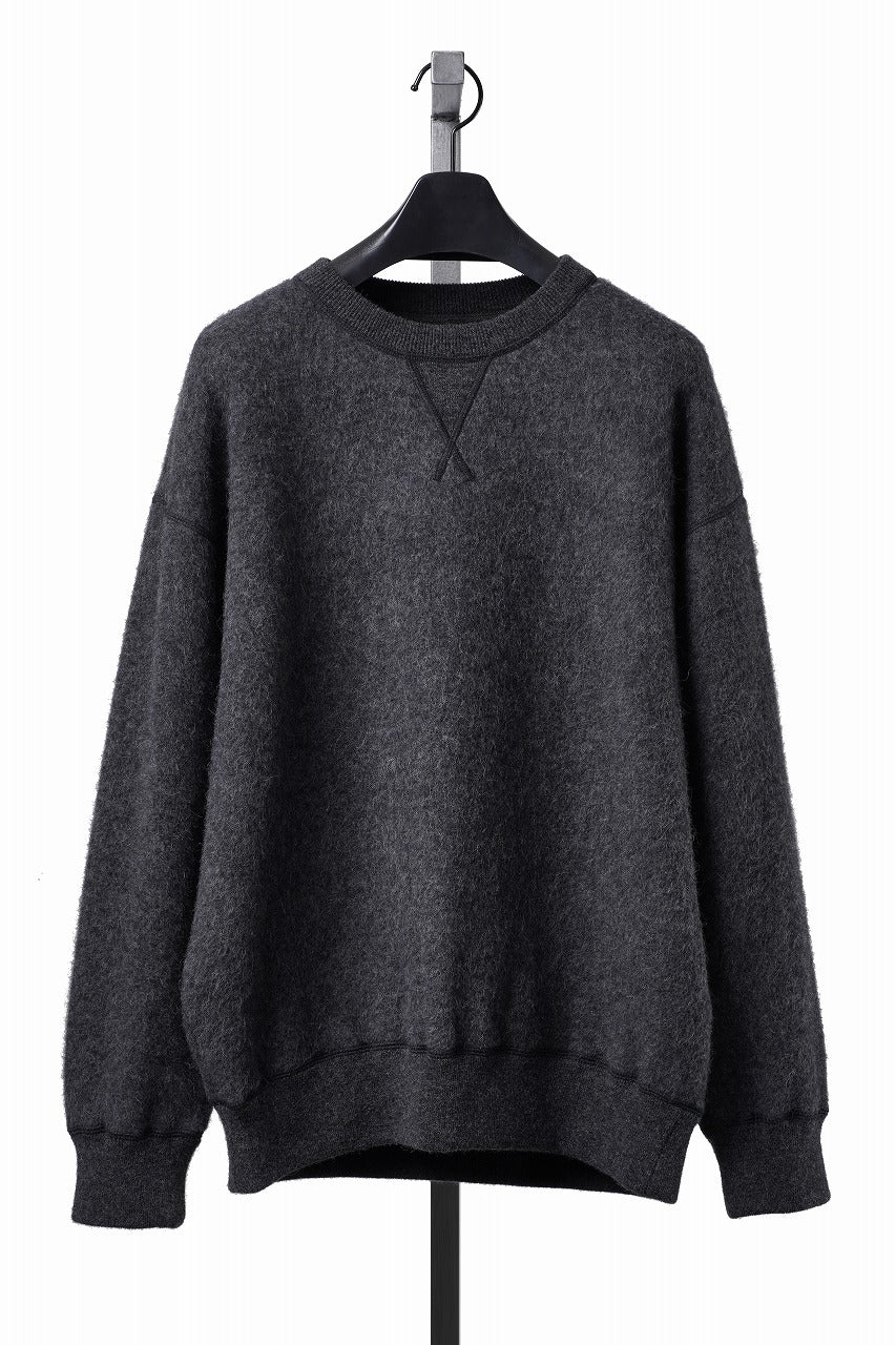 Load image into Gallery viewer, PORTER CLASSIC BABY ALPACA / CASHMERE DOUBLE FACE CREWNECK (CHARCOAL GREY)