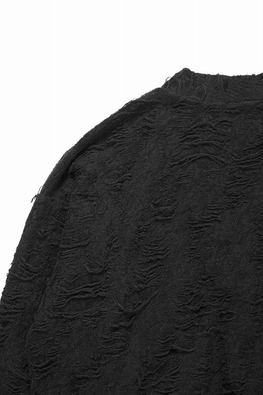 画像をギャラリービューアに読み込む, A.F ARTEFACT JUMBO CARDIGAN / DAMAGE PILE &amp; PLATING KNIT JERSEY (BLACK)