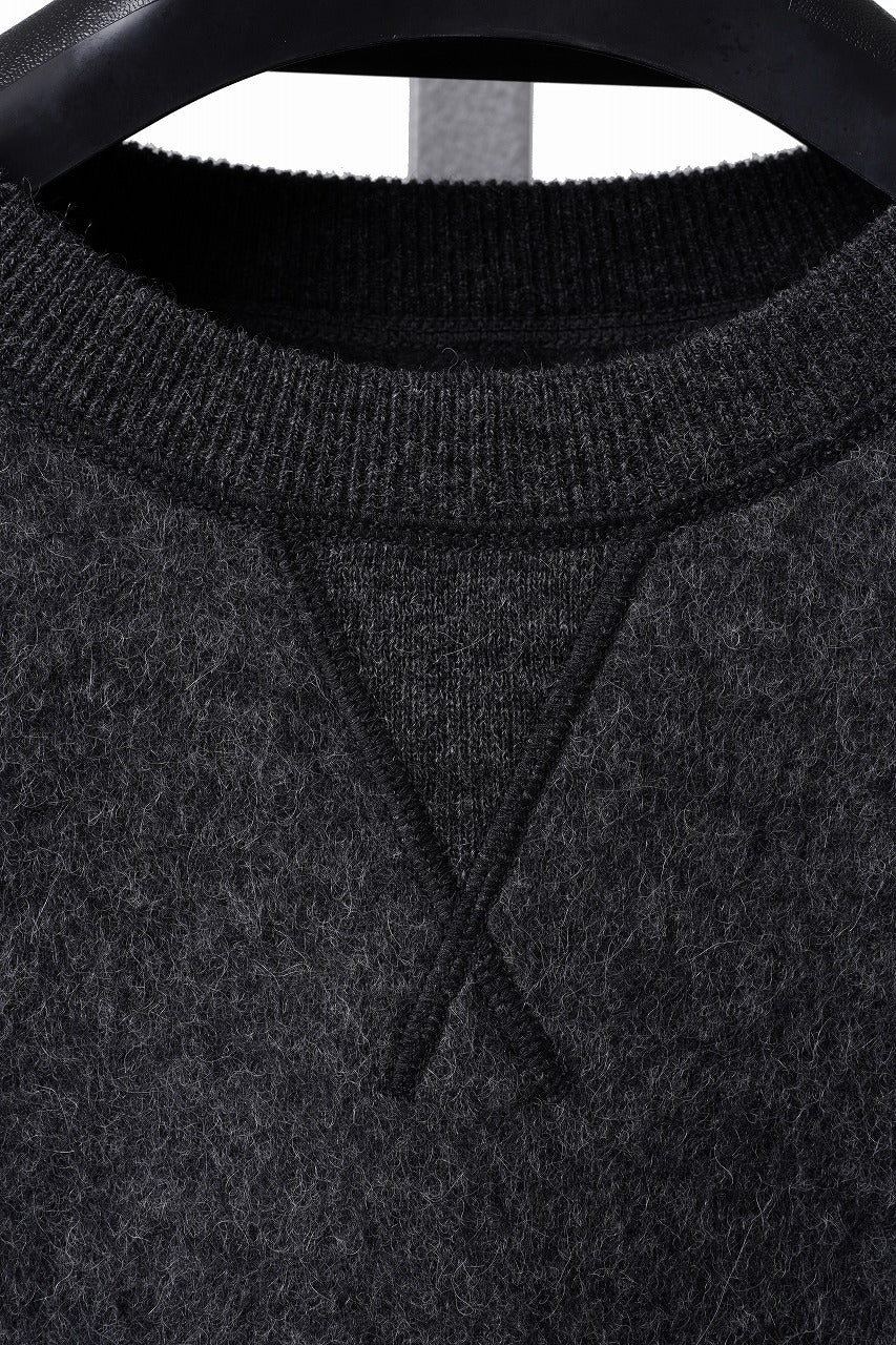 Load image into Gallery viewer, PORTER CLASSIC BABY ALPACA / CASHMERE DOUBLE FACE CREWNECK (CHARCOAL GREY)