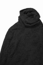 画像をギャラリービューアに読み込む, A.F ARTEFACT HIGH NECK TOP / DAMAGE PILE &amp; PLATING KNIT JERSEY (BLACK)
