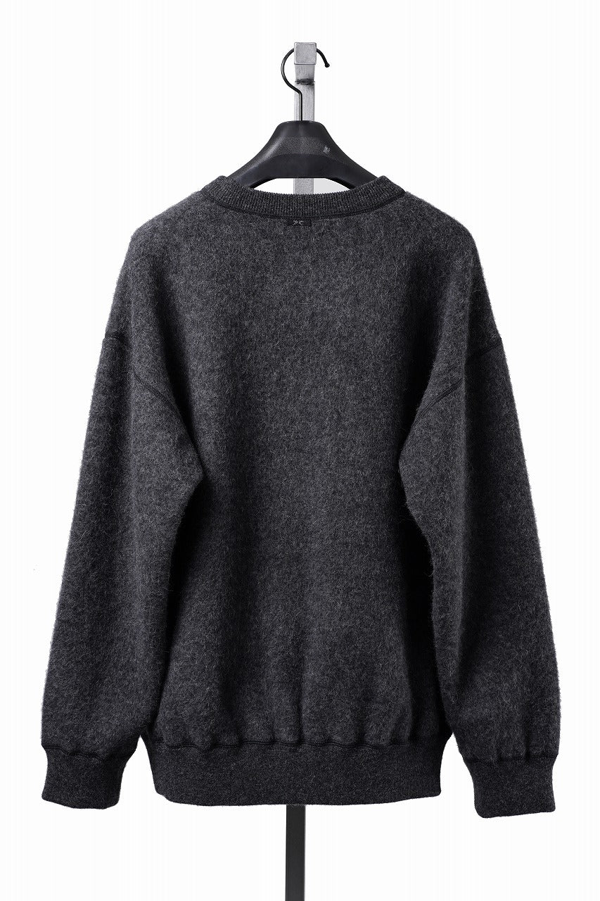 Load image into Gallery viewer, PORTER CLASSIC BABY ALPACA / CASHMERE DOUBLE FACE CREWNECK (CHARCOAL GREY)