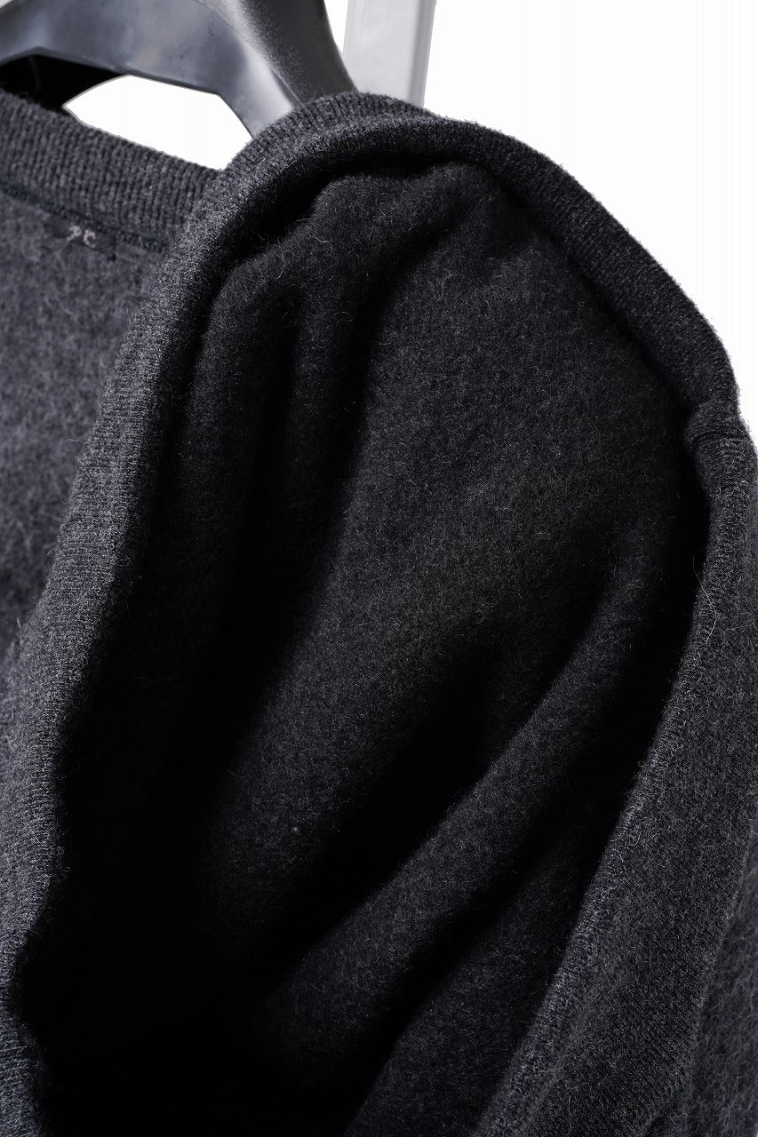 Load image into Gallery viewer, PORTER CLASSIC BABY ALPACA / CASHMERE DOUBLE FACE CREWNECK (CHARCOAL GREY)