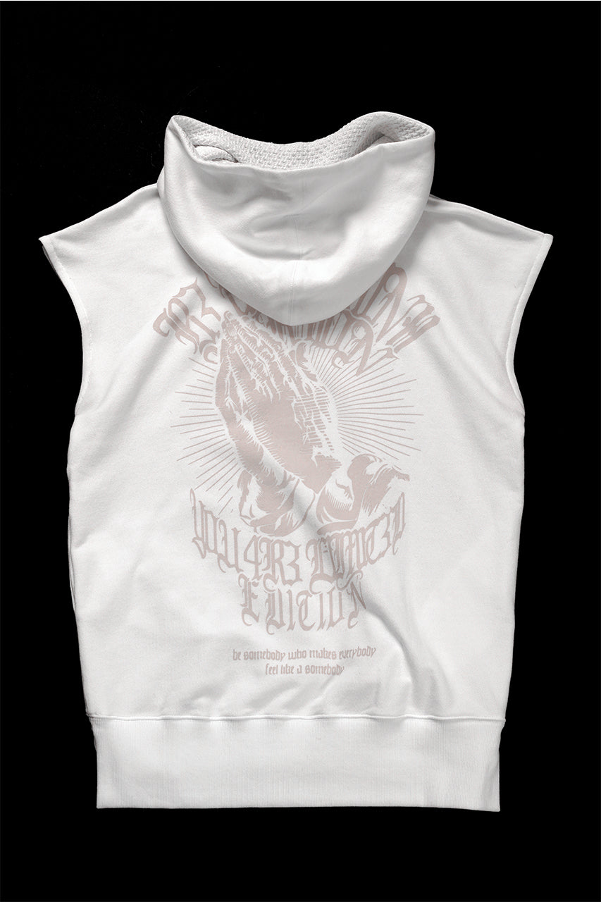 画像をギャラリービューアに読み込む, beauty : beast ESSENTIAL SLEEVELESS HI-HOODIE (OFF WHITE)