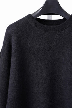 Load image into Gallery viewer, PORTER CLASSIC BABY ALPACA / CASHMERE DOUBLE FACE CREWNECK (BLACK)