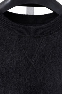 Load image into Gallery viewer, PORTER CLASSIC BABY ALPACA / CASHMERE DOUBLE FACE CREWNECK (BLACK)