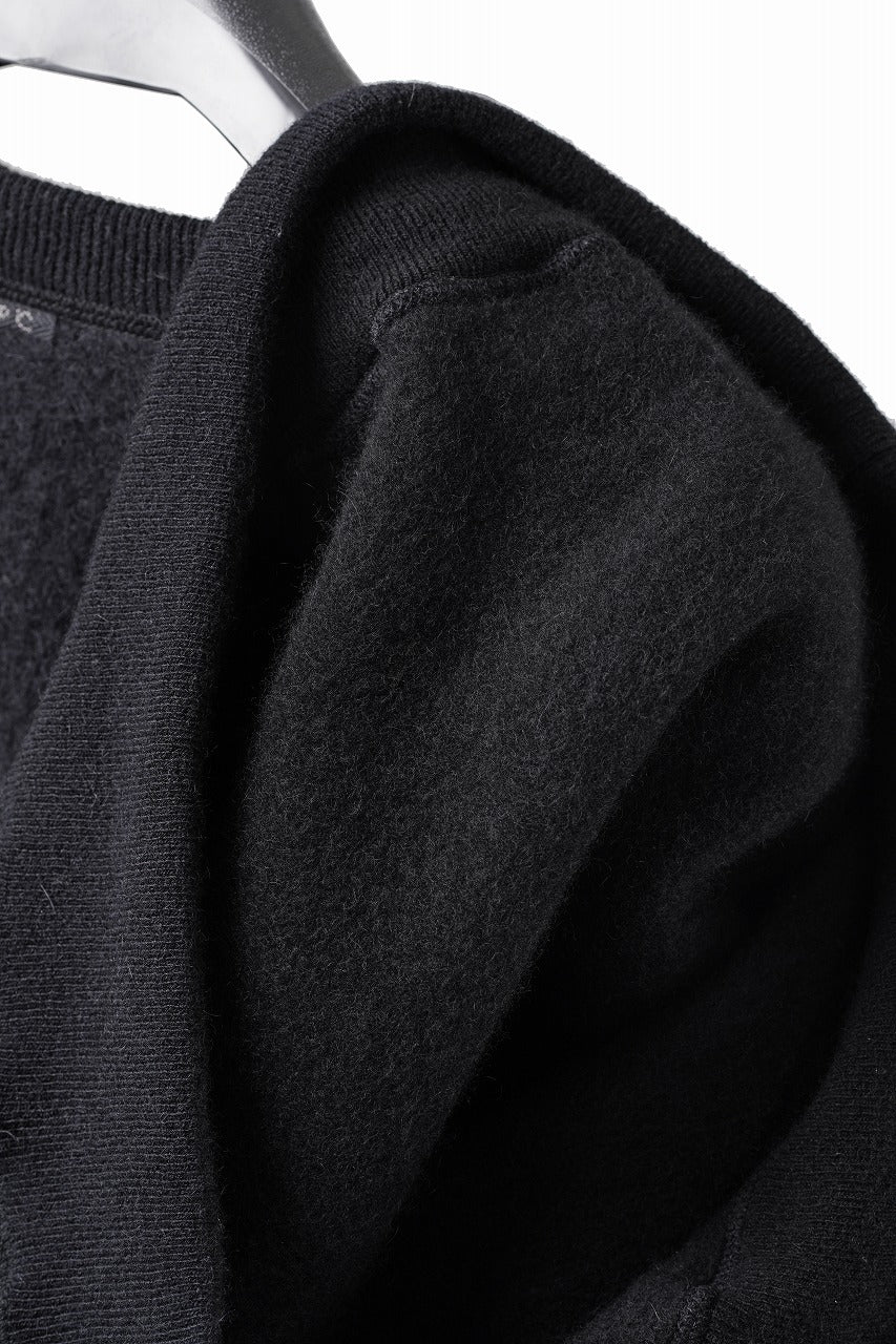 Load image into Gallery viewer, PORTER CLASSIC BABY ALPACA / CASHMERE DOUBLE FACE CREWNECK (BLACK)