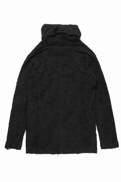 画像をギャラリービューアに読み込む, A.F ARTEFACT HIGH NECK TOP / DAMAGE PILE &amp; PLATING KNIT JERSEY (BLACK)