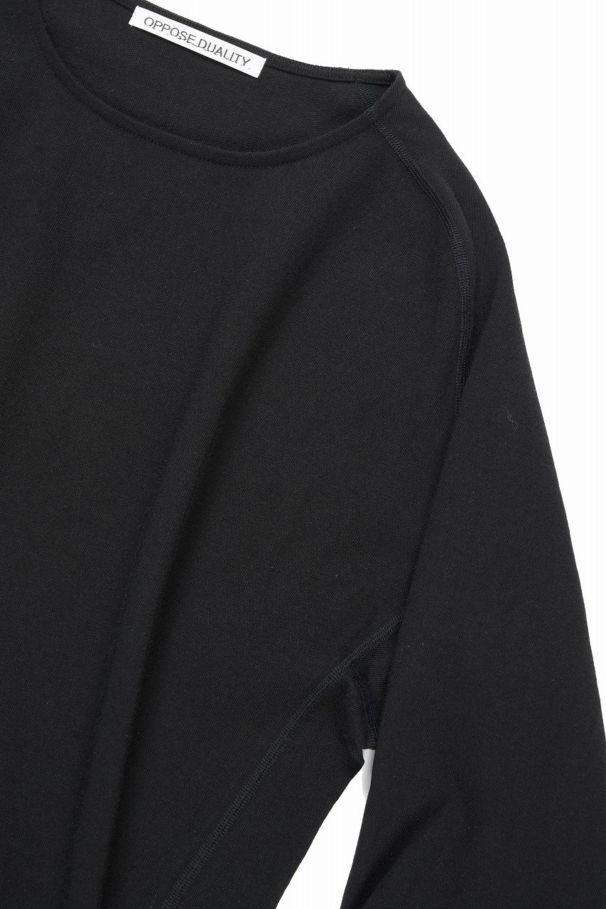 OPPOSE DUALITY ERGONOMIC LS T-SHIRTS / DRY COTTON JERSEY (BLACK)