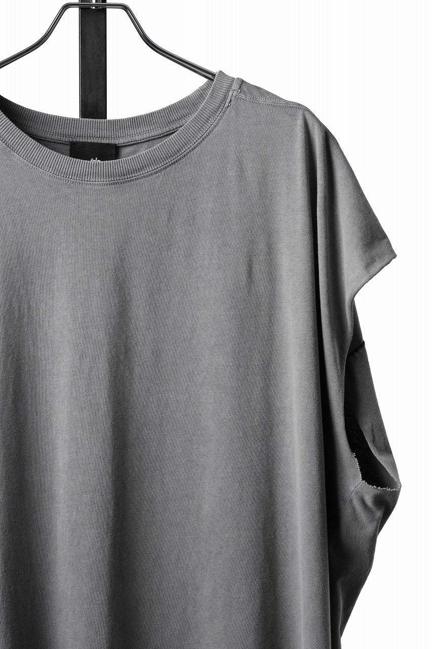 thom/krom FRENCH SLEEVE T-SHIRT / OVERSIZED FIT (DARK USED GREY)の