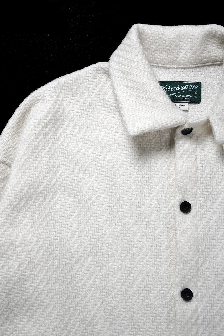 Load image into Gallery viewer, N/07 OPEN COLLAR L/S SHIRT / FRENCH CARZE (WHITE)