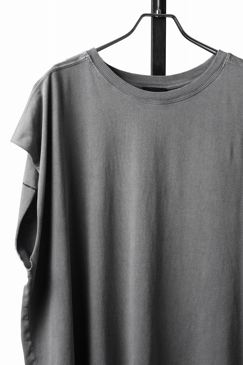 thom/krom FRENCH SLEEVE T-SHIRT / OVERSIZED FIT (DARK USED GREY)の
