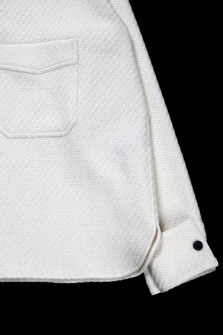 Load image into Gallery viewer, N/07 OPEN COLLAR L/S SHIRT / FRENCH CARZE (WHITE)