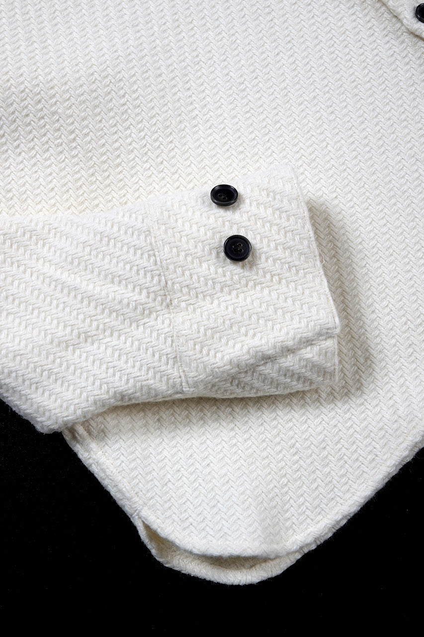 Load image into Gallery viewer, N/07 OPEN COLLAR L/S SHIRT / FRENCH CARZE (WHITE)