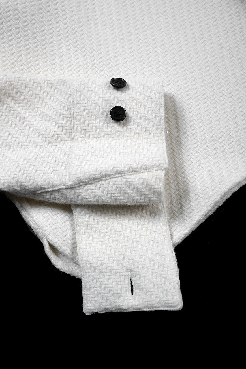 Load image into Gallery viewer, N/07 OPEN COLLAR L/S SHIRT / FRENCH CARZE (WHITE)