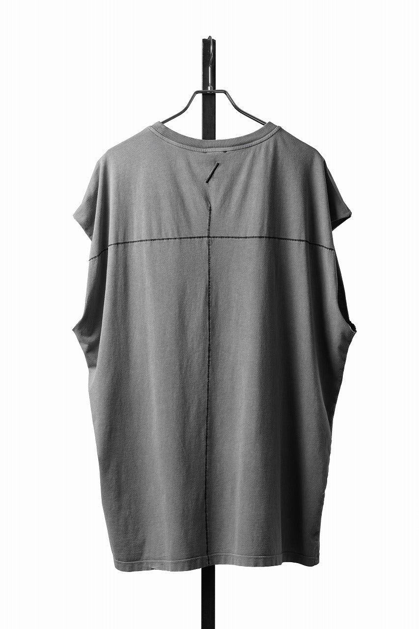 thom/krom FRENCH SLEEVE T-SHIRT / OVERSIZED FIT (DARK USED GREY)の