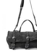 Load image into Gallery viewer, ISAMU KATAYAMA BACKLASH ITALY SHOULDER GARMENT-DYED BACKPACK (BLACK)