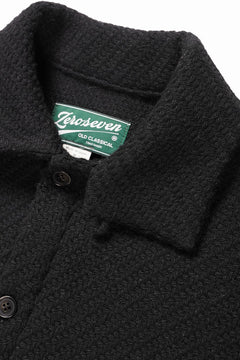 Load image into Gallery viewer, N/07 OPEN COLLAR L/S SHIRT / FRENCH CARZE (BLACK)