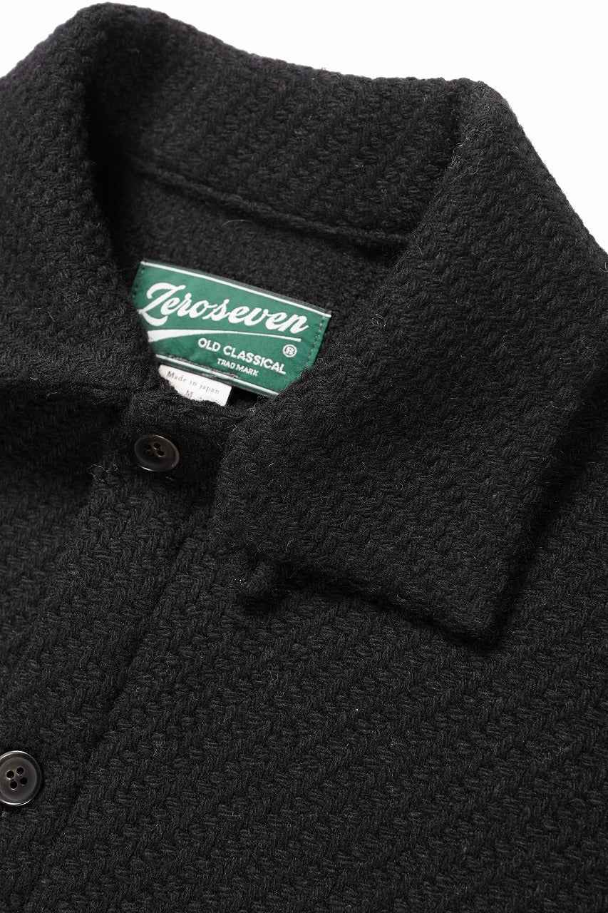 Load image into Gallery viewer, N/07 OPEN COLLAR L/S SHIRT / FRENCH CARZE (BLACK)