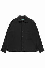 Load image into Gallery viewer, N/07 OPEN COLLAR L/S SHIRT / FRENCH CARZE (BLACK)