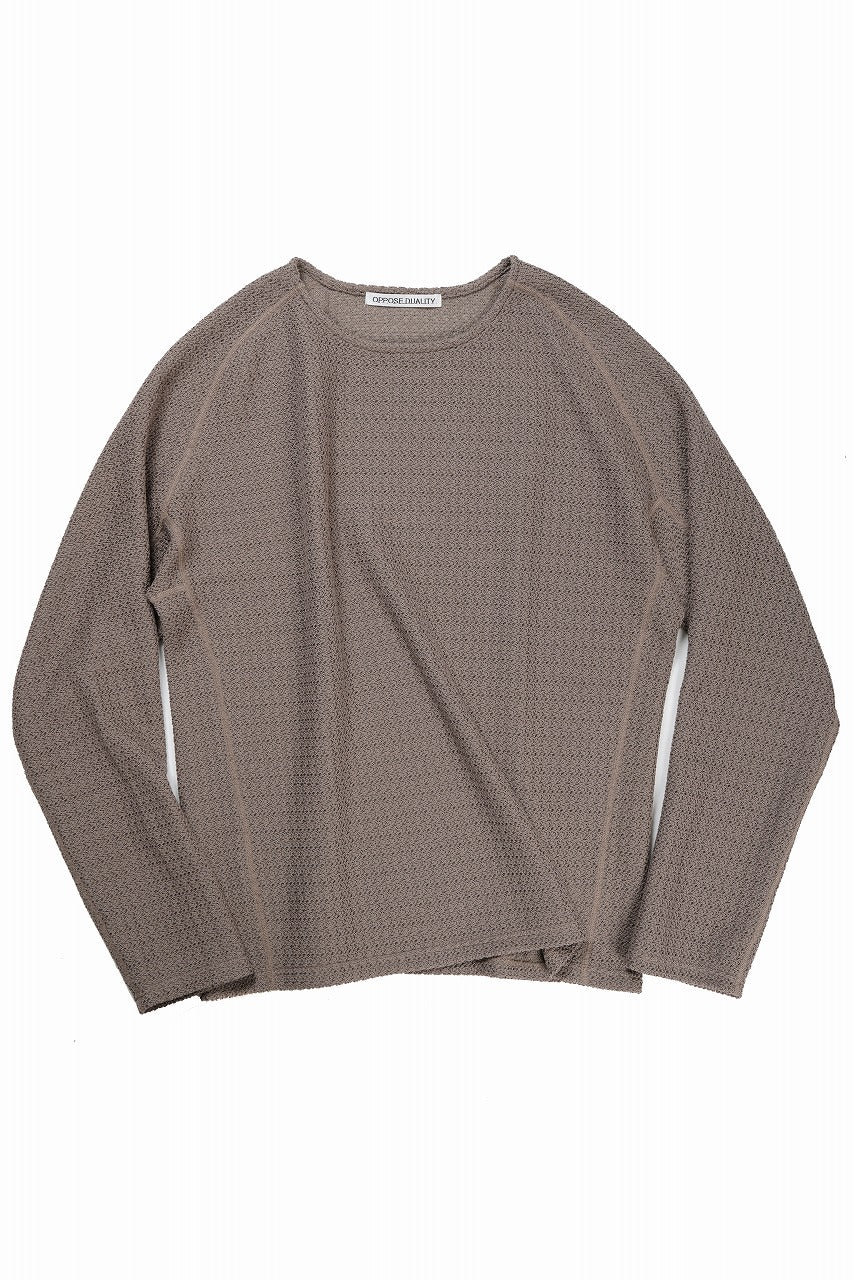 OPPOSE DUALITY ERGONOMIC LS T-SHIRTS / RUSSELL KNIT JERSEY (BEIGE)