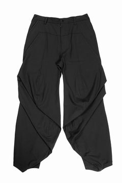 画像をギャラリービューアに読み込む, beauty : beast CROISSANT FLARE DOUBLE POCKET PANTS / SOLID VERSION (BLACK)