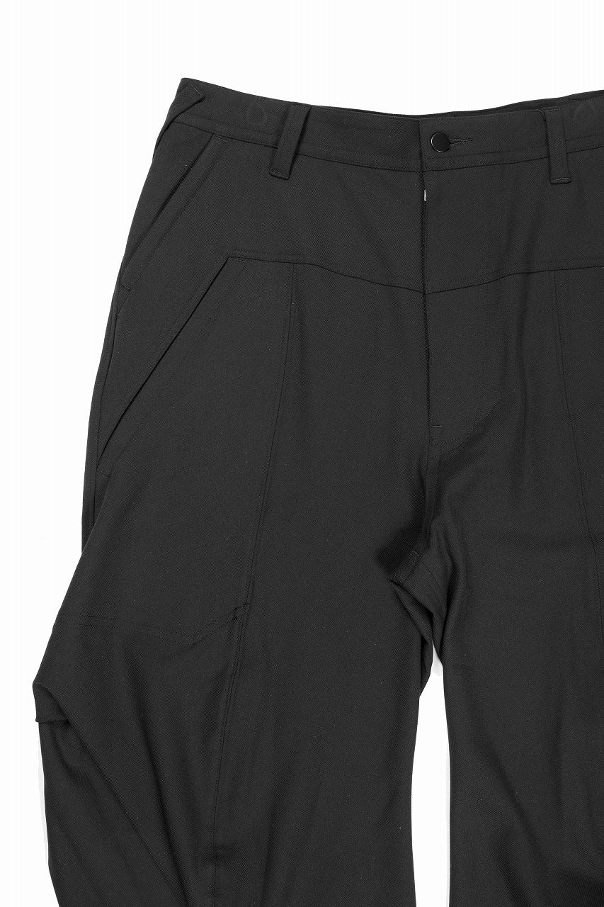 画像をギャラリービューアに読み込む, beauty : beast CROISSANT FLARE DOUBLE POCKET PANTS / SOLID VERSION (BLACK)
