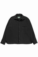 Load image into Gallery viewer, N/07 OPEN COLLAR L/S SHIRT / FRENCH CARZE (BLACK)