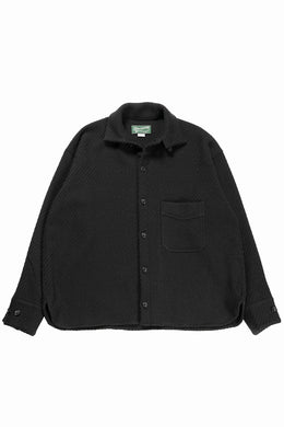 N/07 OPEN COLLAR L/S SHIRT / FRENCH CARZE (BLACK)