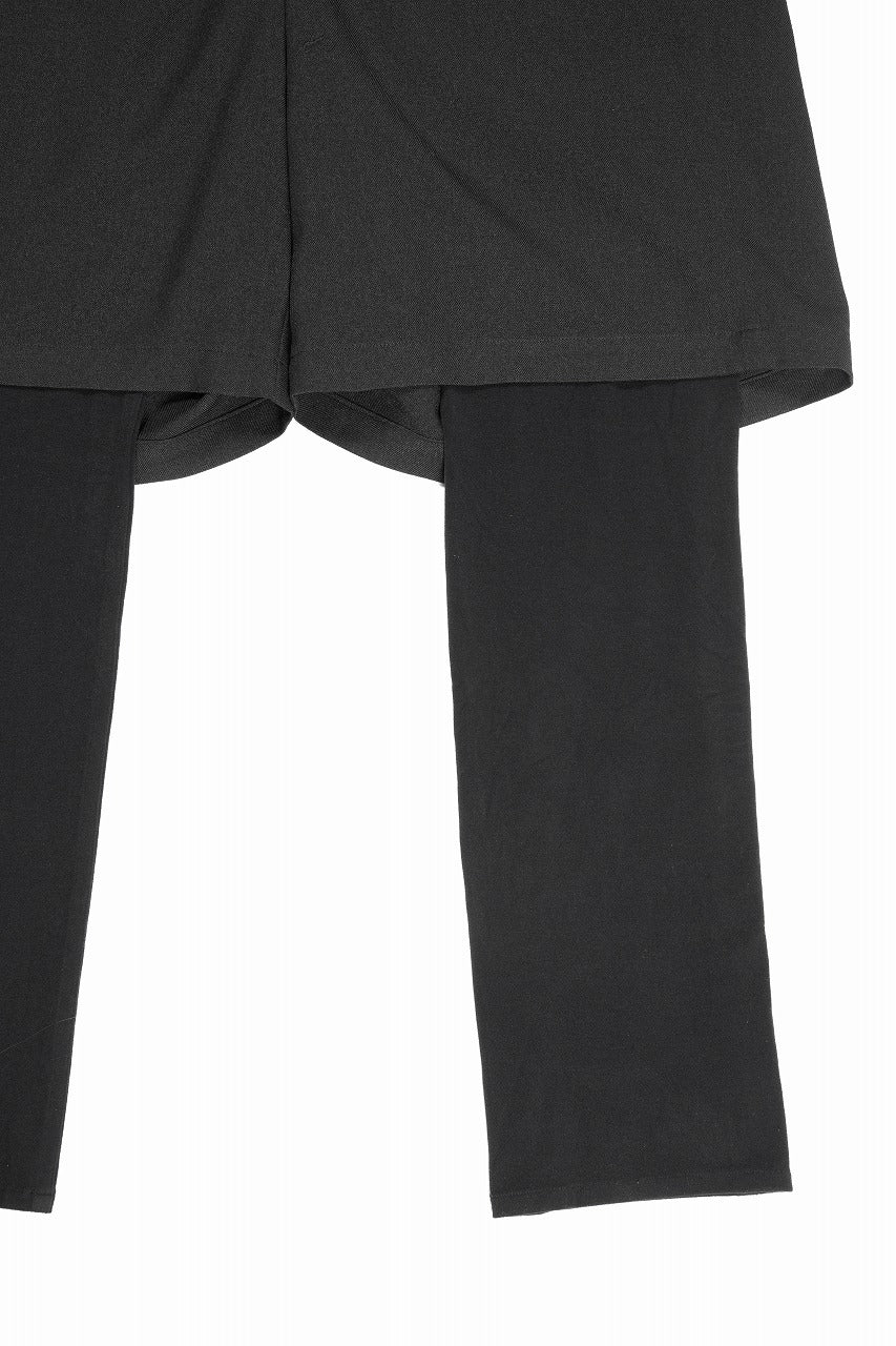 画像をギャラリービューアに読み込む, beauty : beast 6Q LAYERED SAROUEL PANTS (BLACK)