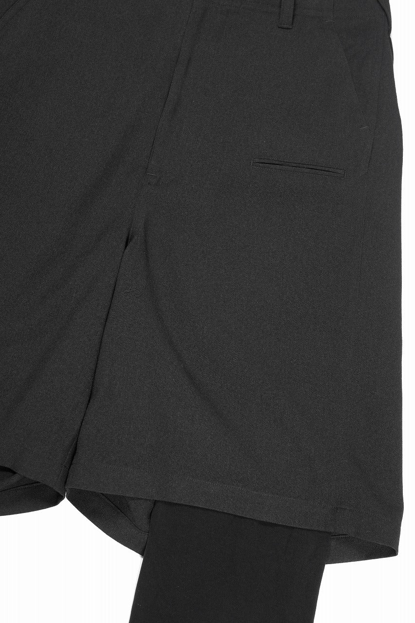 画像をギャラリービューアに読み込む, beauty : beast 6Q LAYERED SAROUEL PANTS (BLACK)